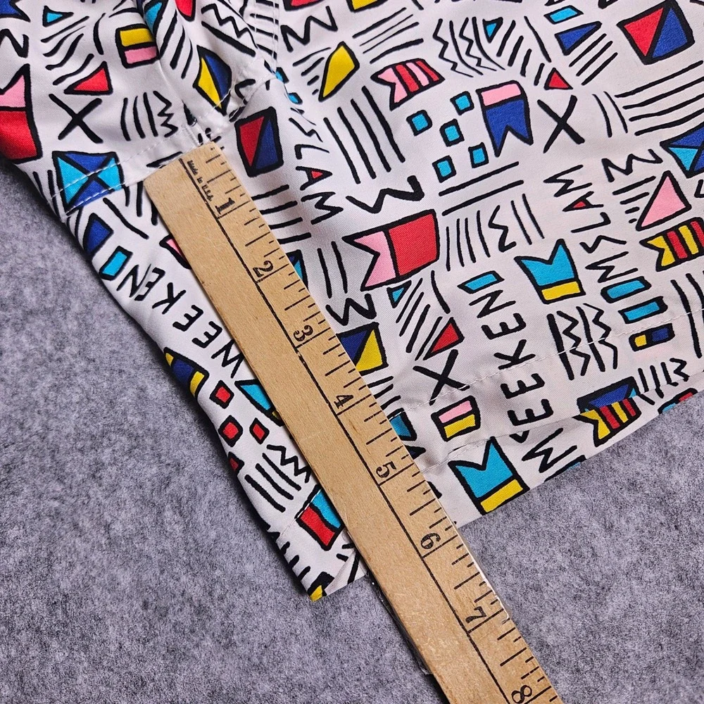Chubbies Mens Retro Print Swim Trunks Beach Vacation Funky Party Pool Sz L READ